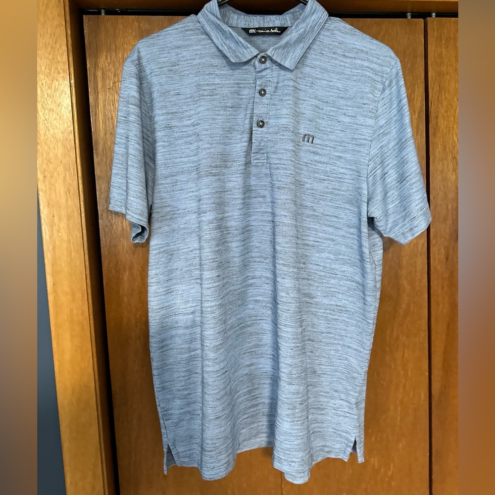 Travis Mathew Golf Polo - Blue Heathered